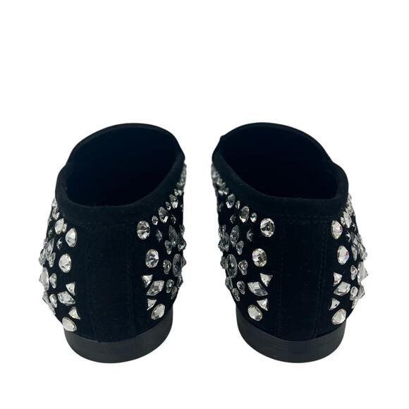 Gucci Jordaan Black Suede Loafers With Crystal Appliqué - Picture 10 of 16